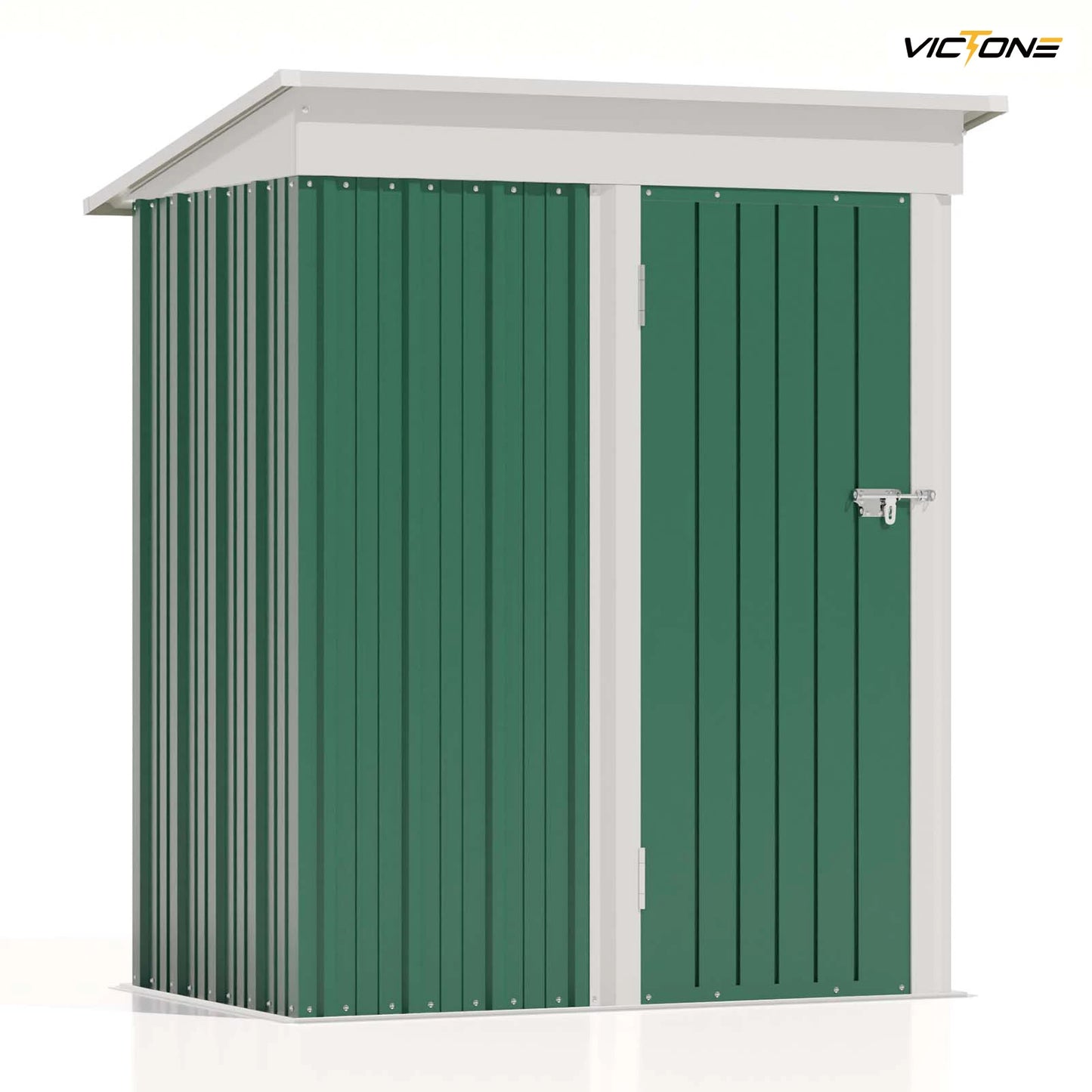 Patiowell 5x3 FT Outdoor Storage Shed, Tool Shed with Sloping Roof and , Metal Shed for Backyard Garden Patio Lawn