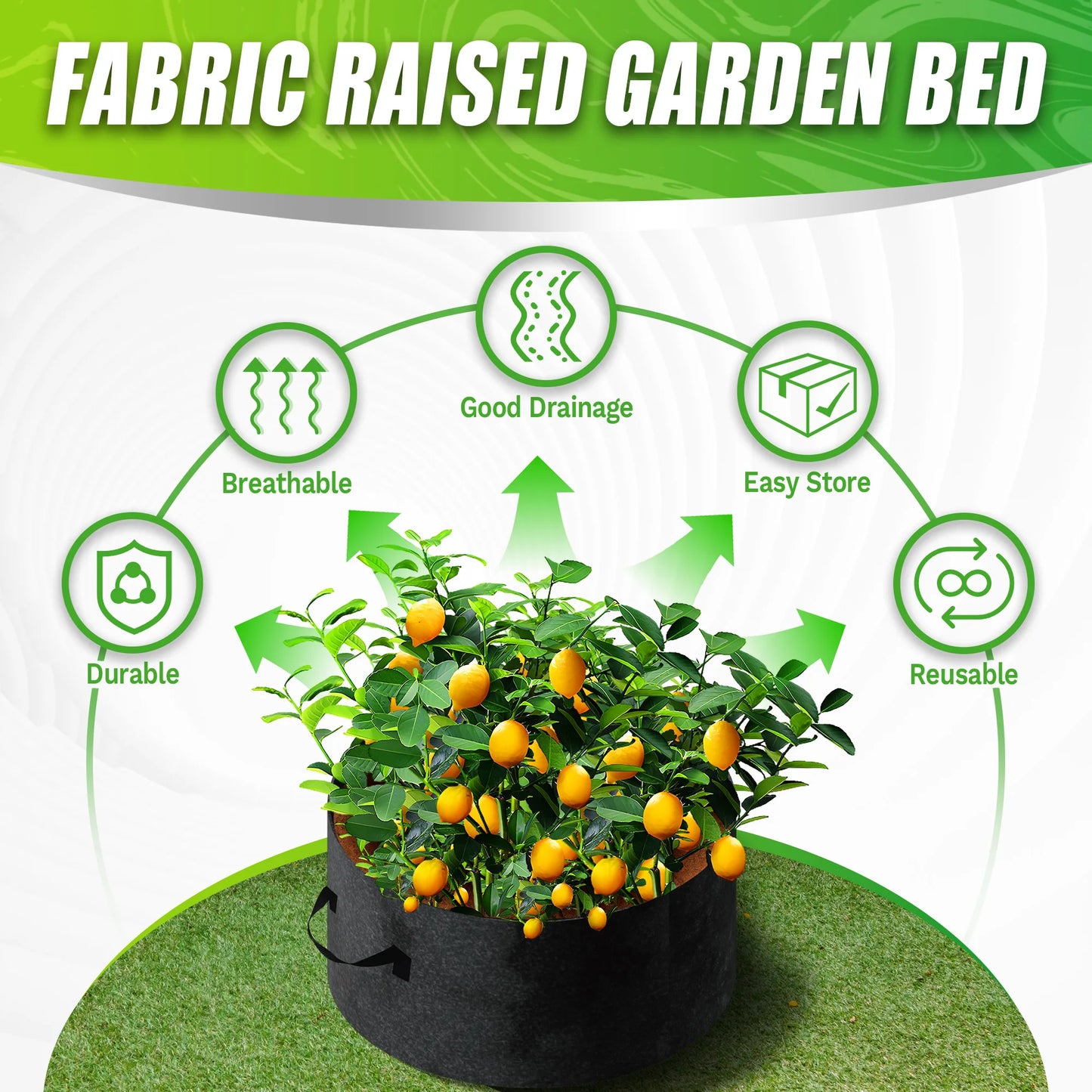 Plant Grow Bags with Handle for Growing Vegetables, Potato, Flowers