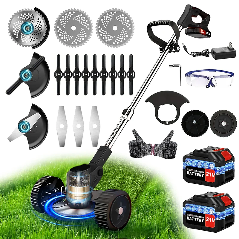 gardening tools cordless lawn mowers riding weed trimmer weed eater, suitable for courtyards and gardens