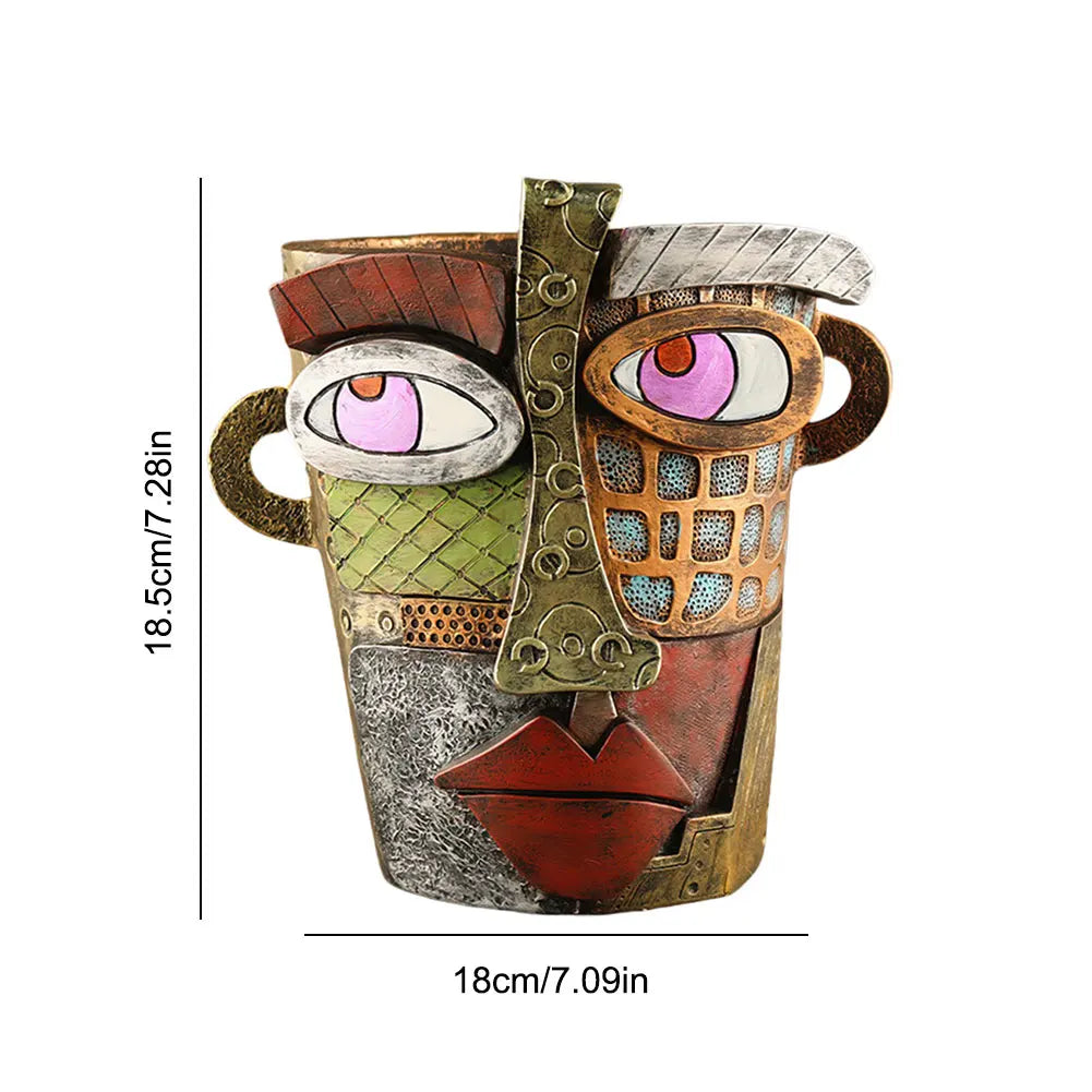 Resin Abstract Beauty Face Flower Pot l Face Abstract Planter for Outdoor Garden Deco