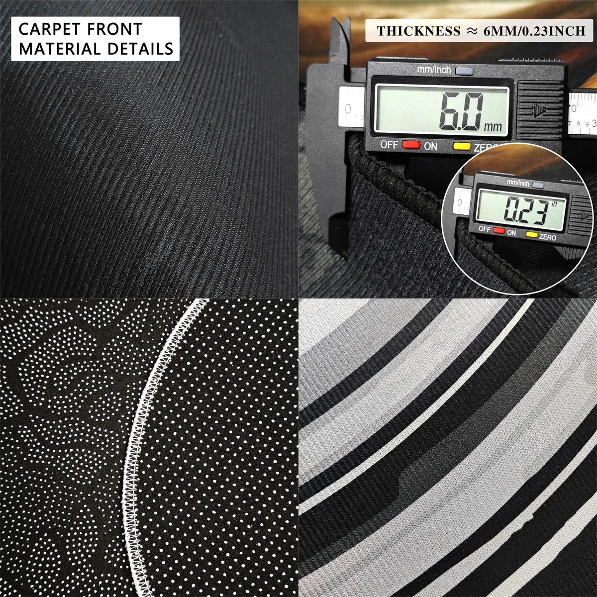 Entrance Carpet Dirt-resistant Wear-resistant Door Rug Semicircular Imitation Marble Texture