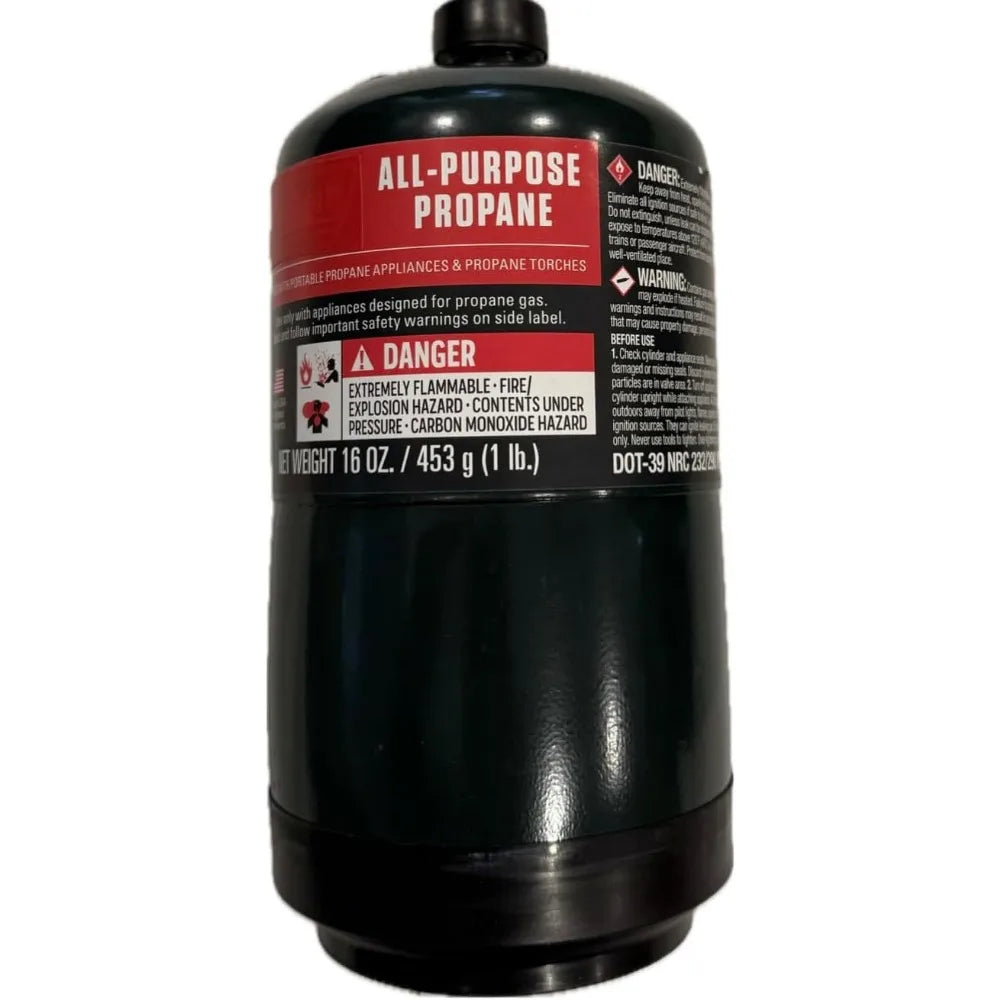 Propane Replacement Fuel Cylinders Camping- 16 Oz (5 Pack) Factory Pre-filled and Ready to Use
