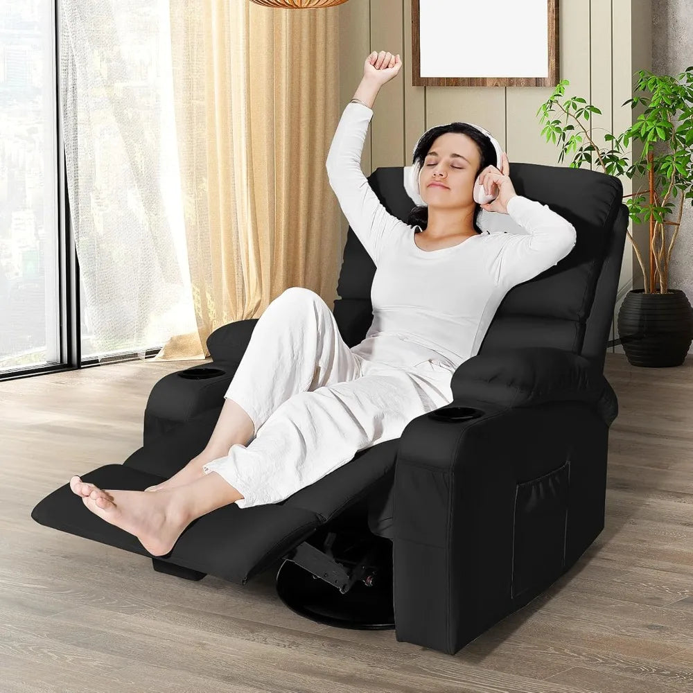 Smart Relaxation Throne – Auto Massage Programs + Whisper-Quiet Swivel Base