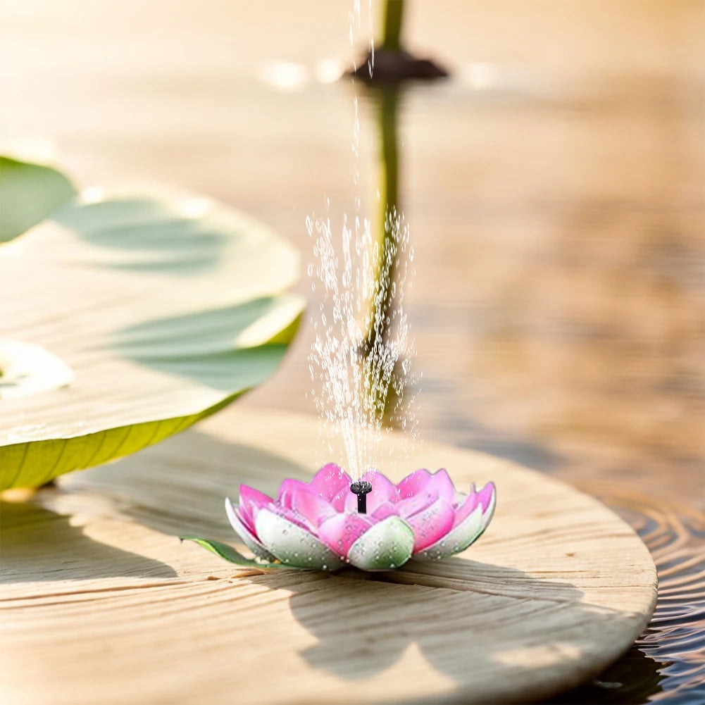 Lotus Solar Water Fountain Brushless Pump Floating Garden Fountain