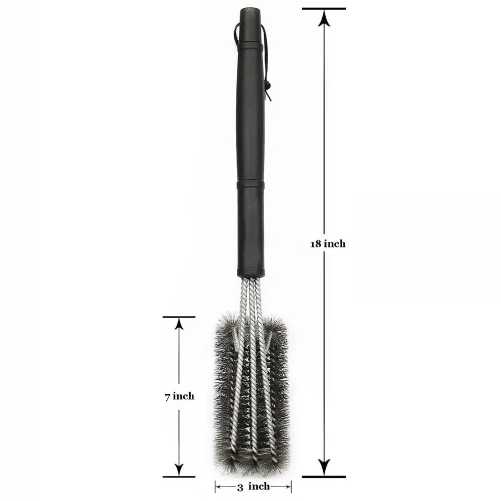 Barbecue Grill Brush Clean Tool Grill Stainless Steel Bristles Non-stick Cleaning Brushes Barbecue Accessories
