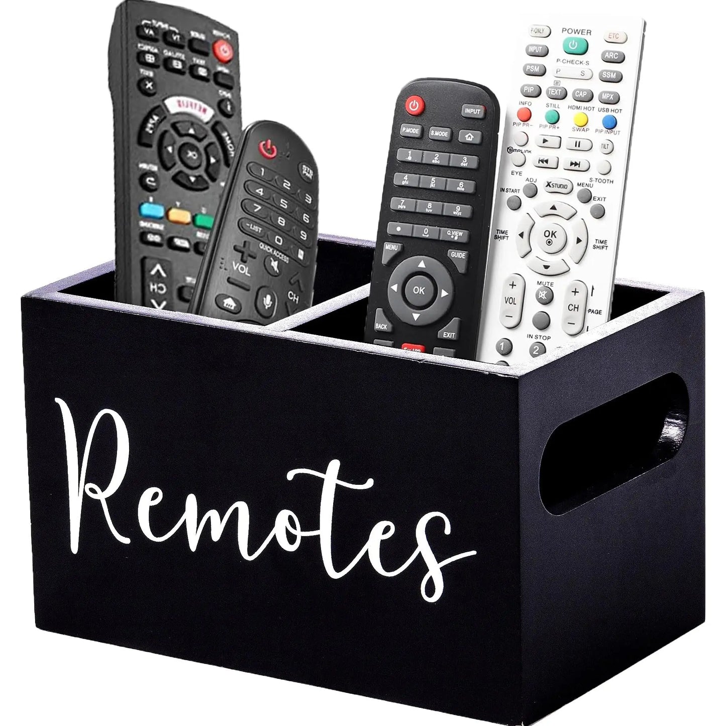 Remote Control Holder for Table Wooden TV Remote Holder Remote Box Storage Organizer Remote Caddy for Bedside Couch