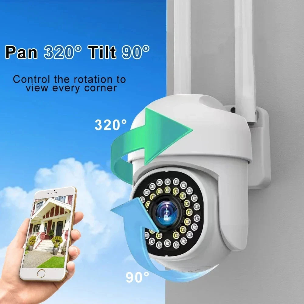 Wifi 3MP 5MP WiFi PTZ Camera Outdoor Security Camera Auto Tracking