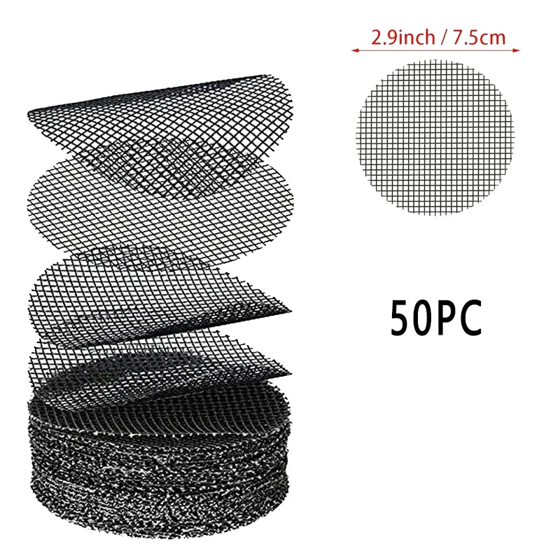50 Piece Drainage Hole Screen to prevent soil loss, Gardening Supplies