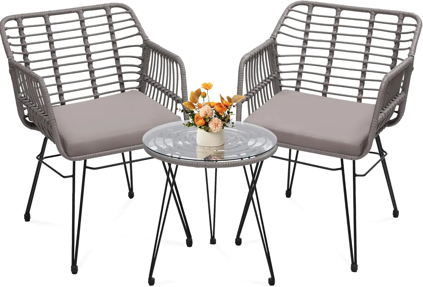 3 Piece seat cushion,all-weather durable garden chair