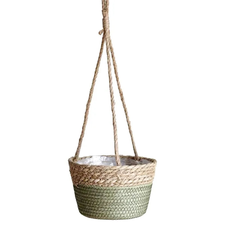Garden Macrame Plant Storage Basket, Flower Pot Holder Plant Hangers