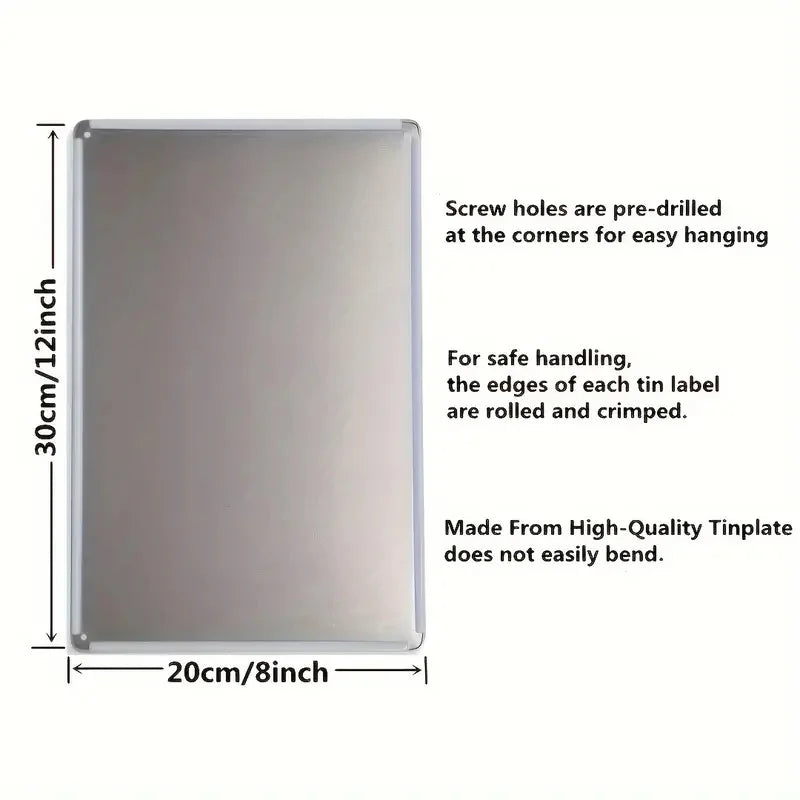 Cubism Faces Metal Sign - 7.87x11.81in, Decor for Home, Pub & Kitchen