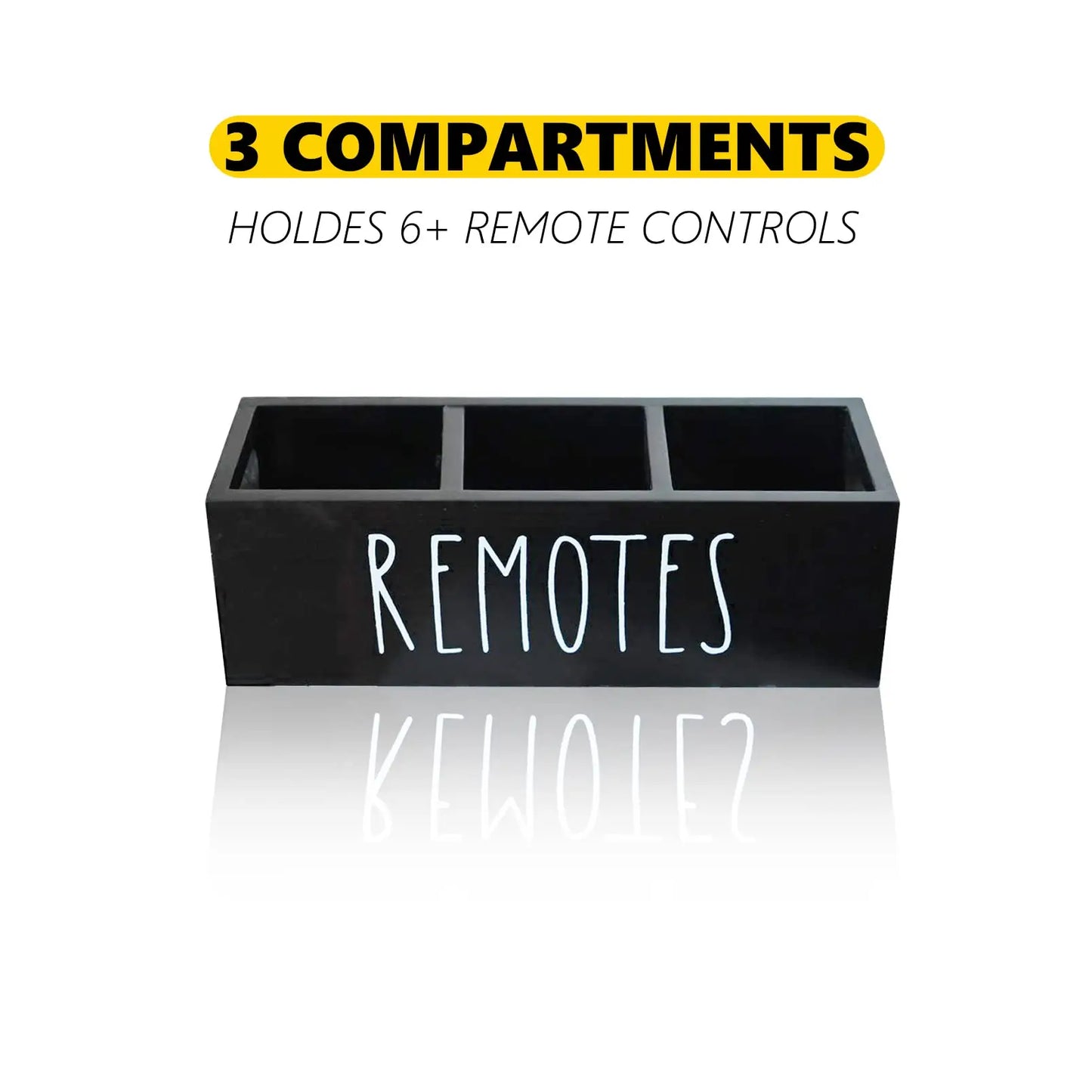 Remote Control Holder for Table Wooden TV Remote Holder Remote Box Storage Organizer Remote Caddy for Bedside Couch