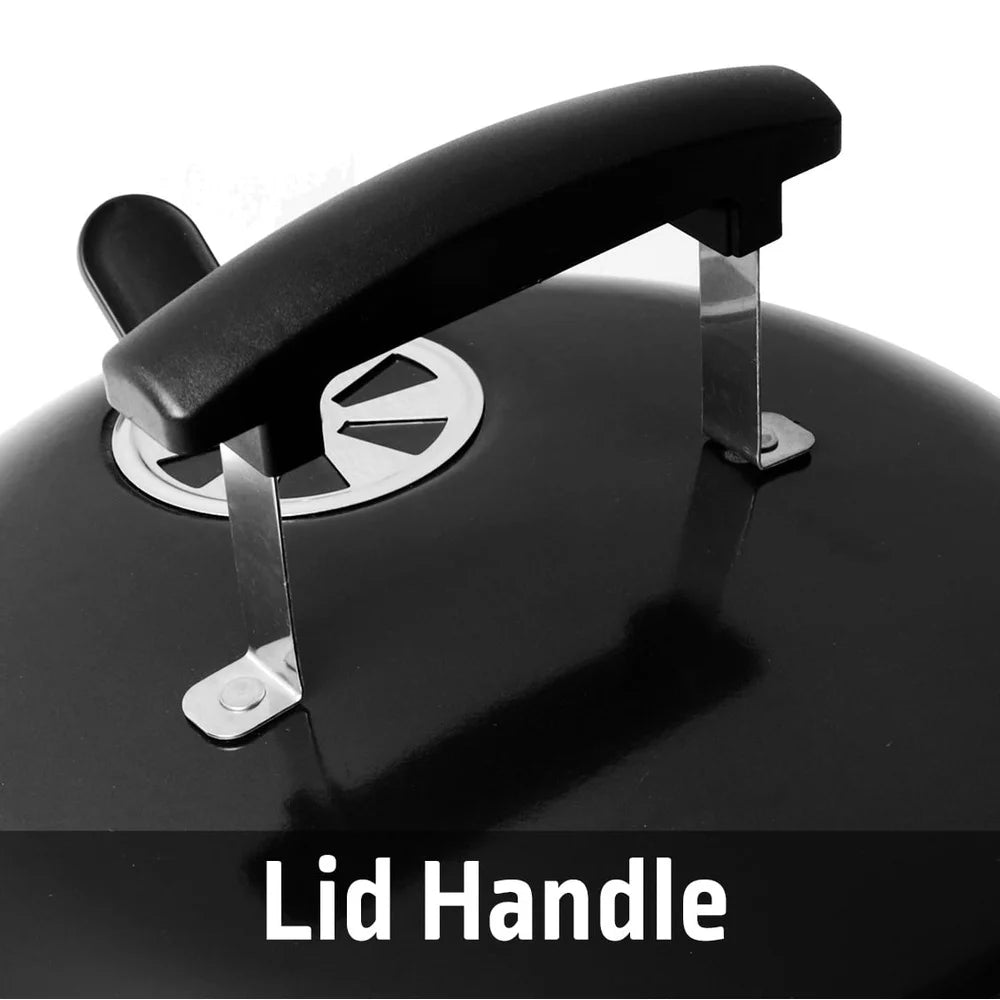 Portable Charcoal Grill 14.5 Inch Tabletop Grill Dome Design Adjustable Air Vents Ideal Camping Tailgating Picnics Easy Cleanup