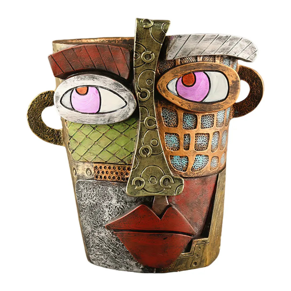 Resin Abstract Beauty Face Flower Pot l Face Abstract Planter for Outdoor Garden Deco