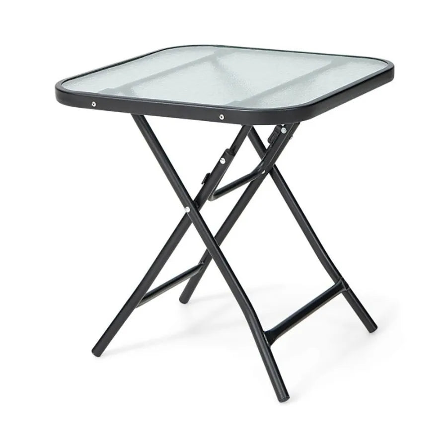 18 Inch Square Patio Bistro Table with Rustproof Frame Patio Coffee Tables