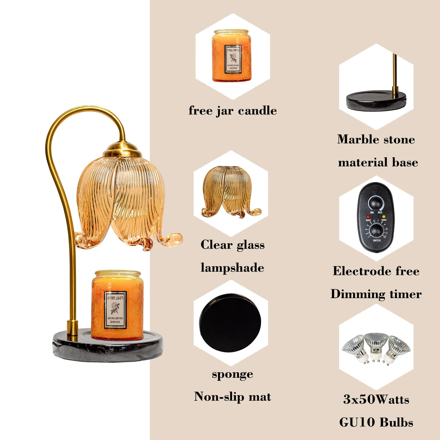 French Retro Bedroom Bedside Lamp Fireless Fragrance Atmosphere Table Lamp