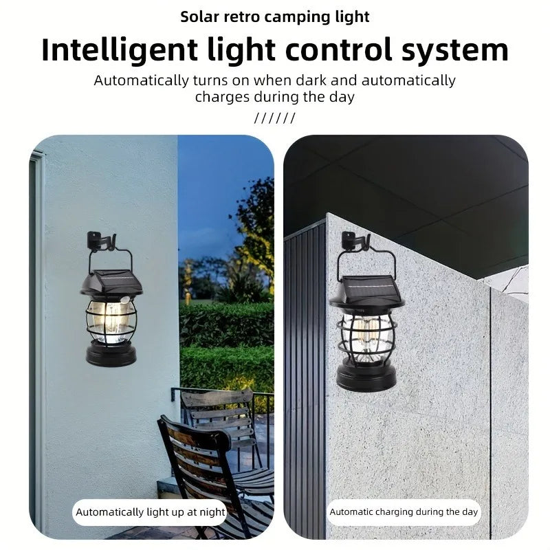 Solar Camping Tent Chandelier Waterproof LED Lights Outdoor Garden Courtyard