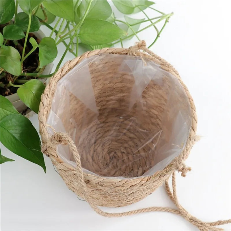 Garden Macrame Plant Storage Basket, Flower Pot Holder Plant Hangers