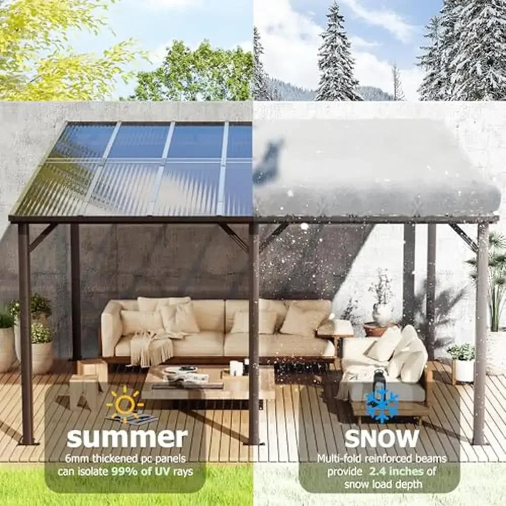 10x14 FT Outdoor Aluminum Frame Gazebos