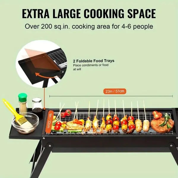 portable barbecue grill, folding barbecue grill, outdoor camping, hiking