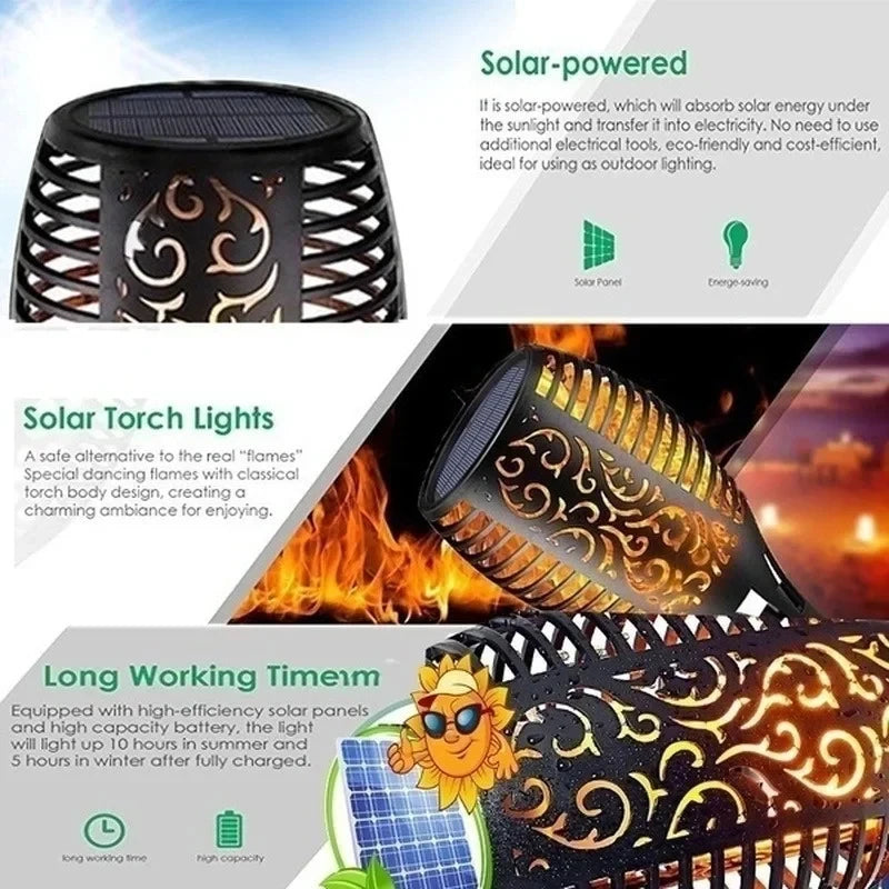Light Flickering Light Waterproof Garden Yard Patio Floor Lamp
