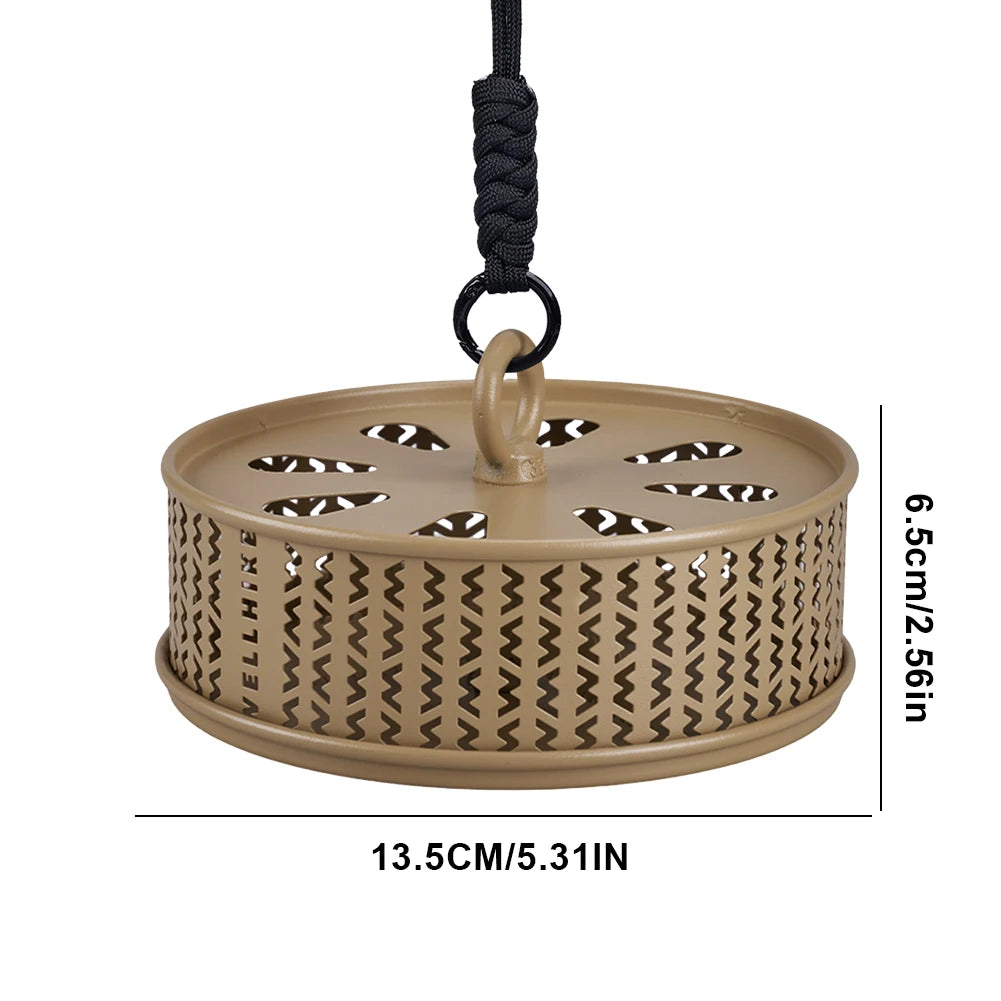 Hollow Mosquitoes Coil Tray with Cover Repellent Incense Box Coil Burner Ultralight Gadgets for Outdoor Camping Hiking