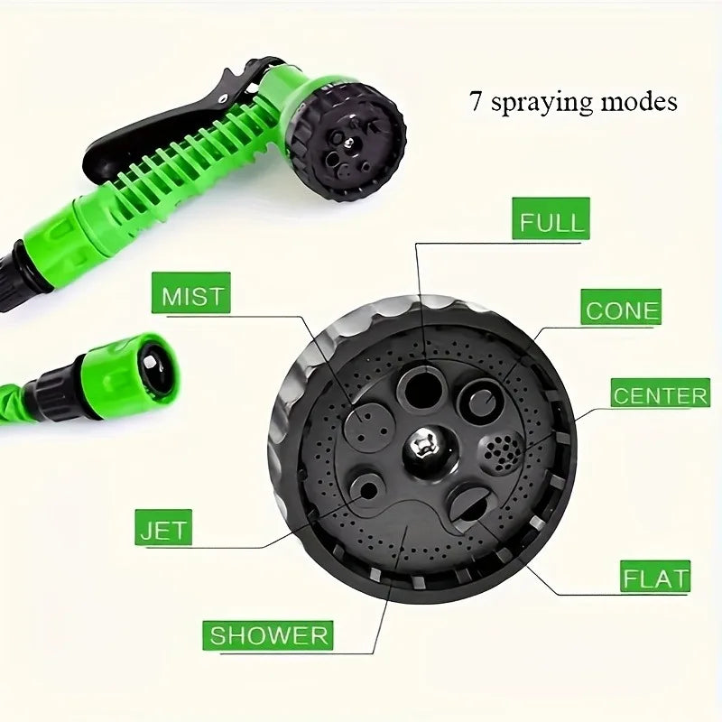 75ft Expandable Magic Garden Hose - High-Pressure, Multi-Function Car Wash & Irrigation Spray Gun Kit with Telescopic Design
