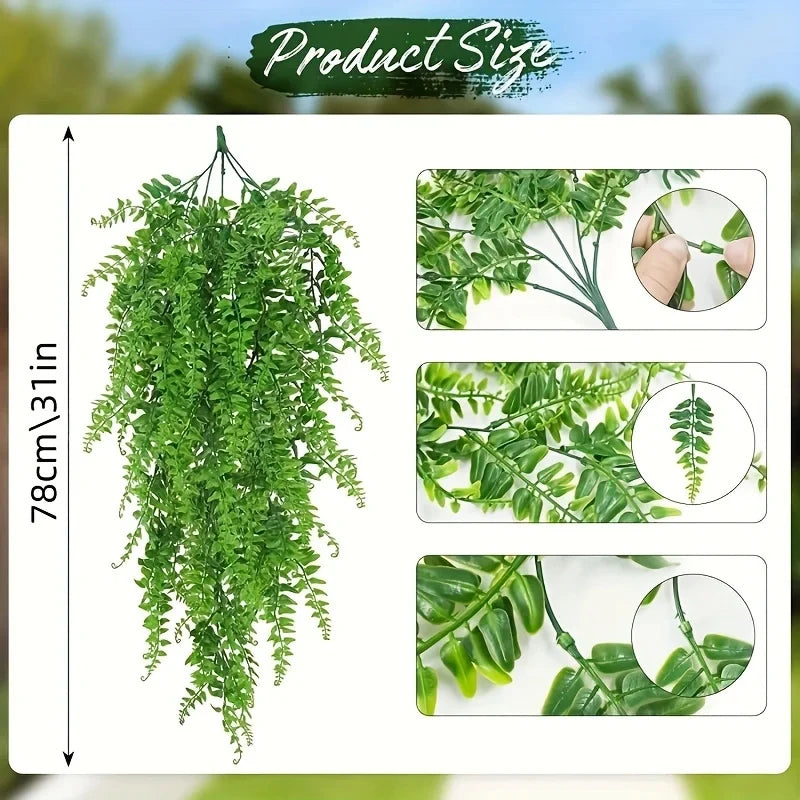 Artificial Hanging Plants Fake Rattan, Ivy Green Garland, Persian