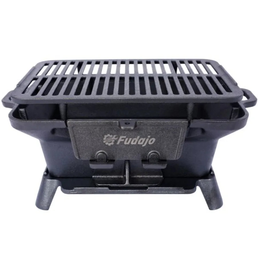 Oval Cast Iron Grill Outdoor Portable Charcoal Grill and Tabletop Cast Iron let 100 Cast Iron Enameled Durable Small Charcoal G