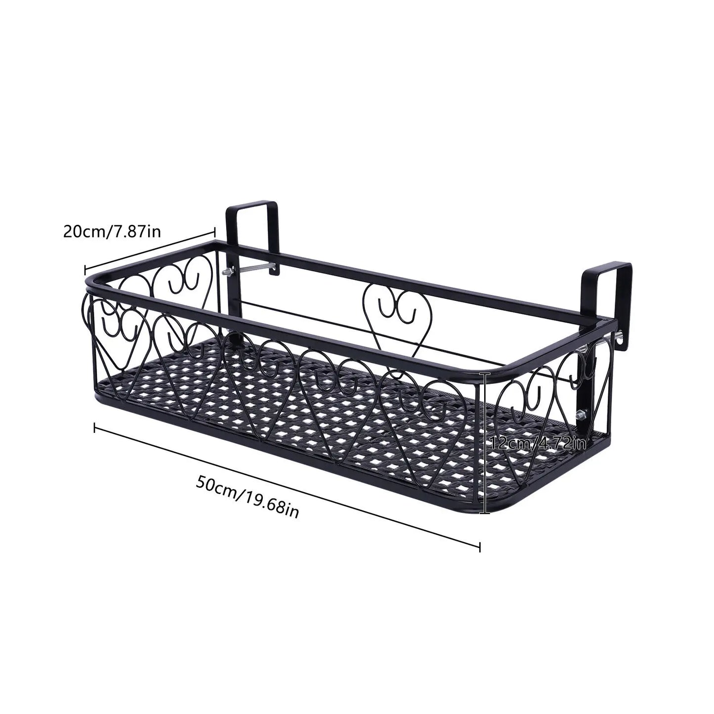 Balcony Plant Holder Railing, Flower Bucket Plants Rack Flower Pot Stand Holder