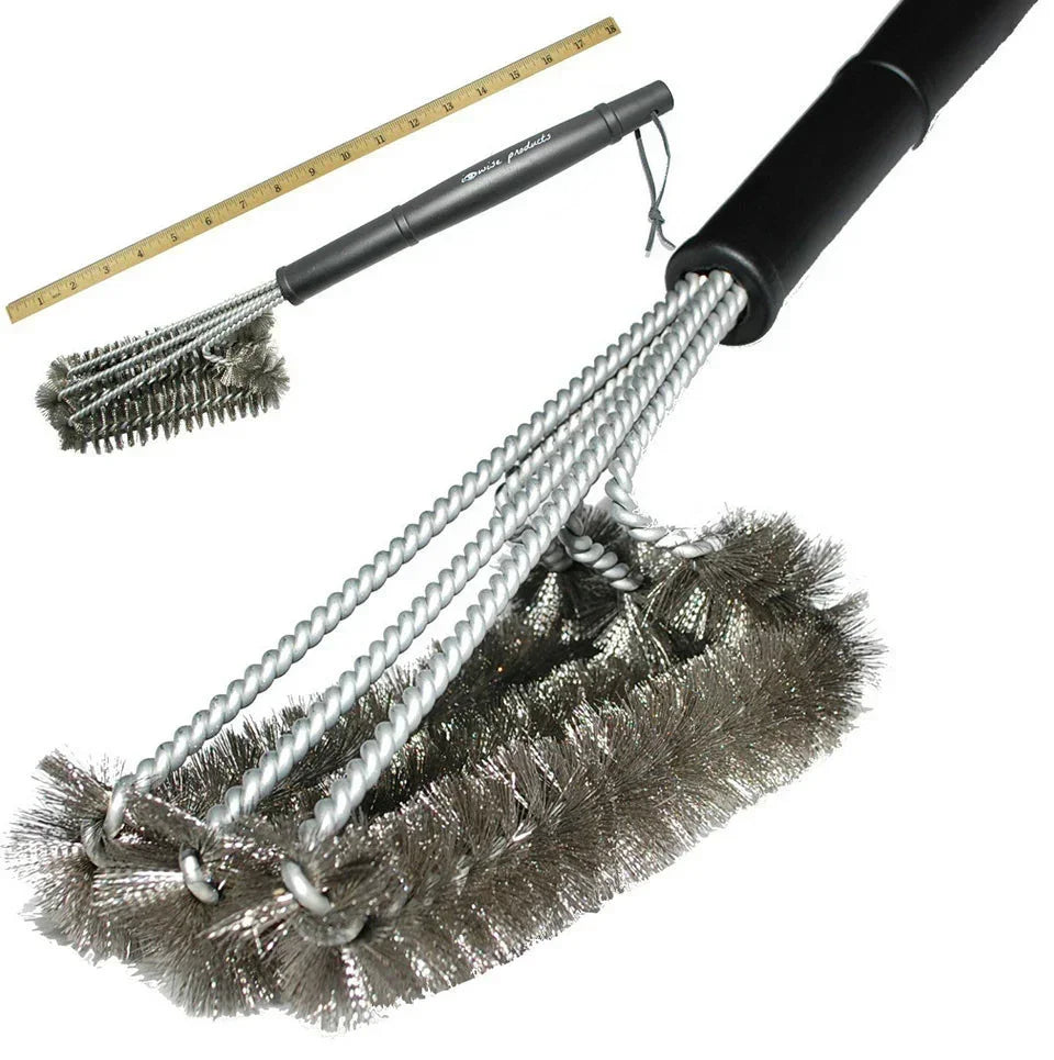 Barbecue Grill Brush Clean Tool Grill Stainless Steel Bristles Non-stick Cleaning Brushes Barbecue Accessories
