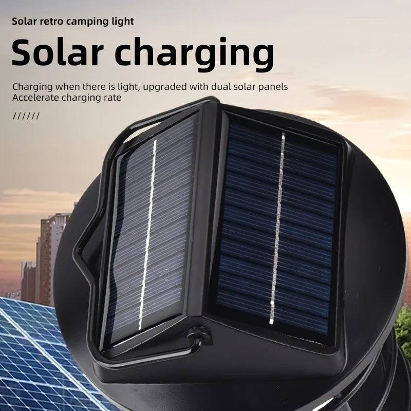 Solar Camping Tent Chandelier Waterproof LED Lights Outdoor Garden Courtyard