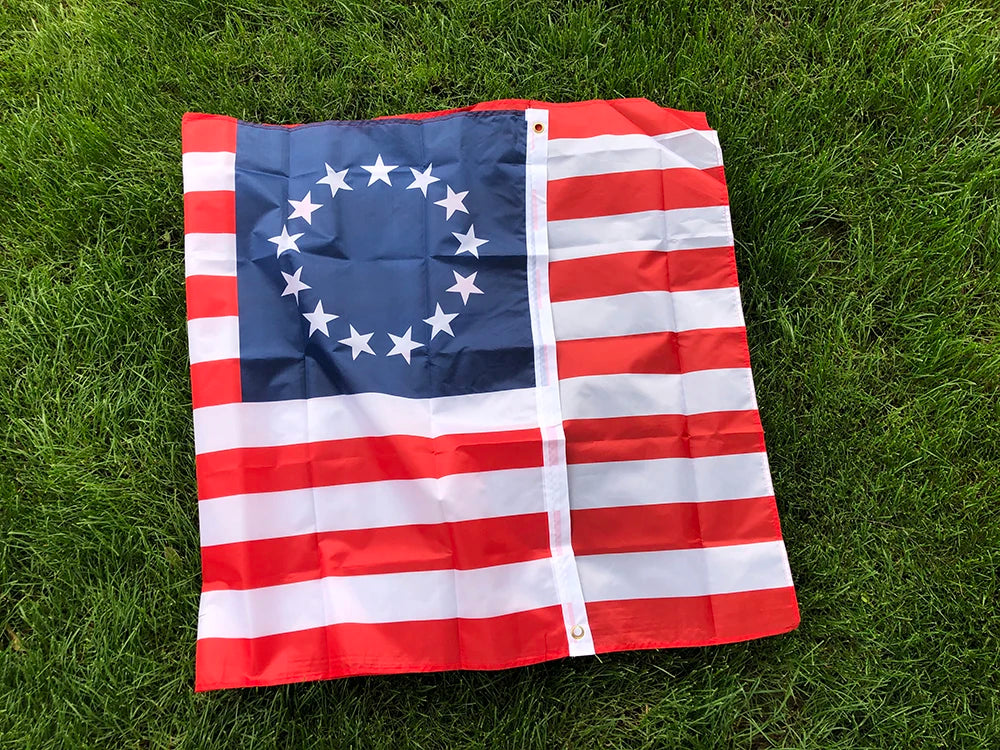 Betsy Ross 13 Star USA American Flag 90*150CM Double Sided Printed Polyester
