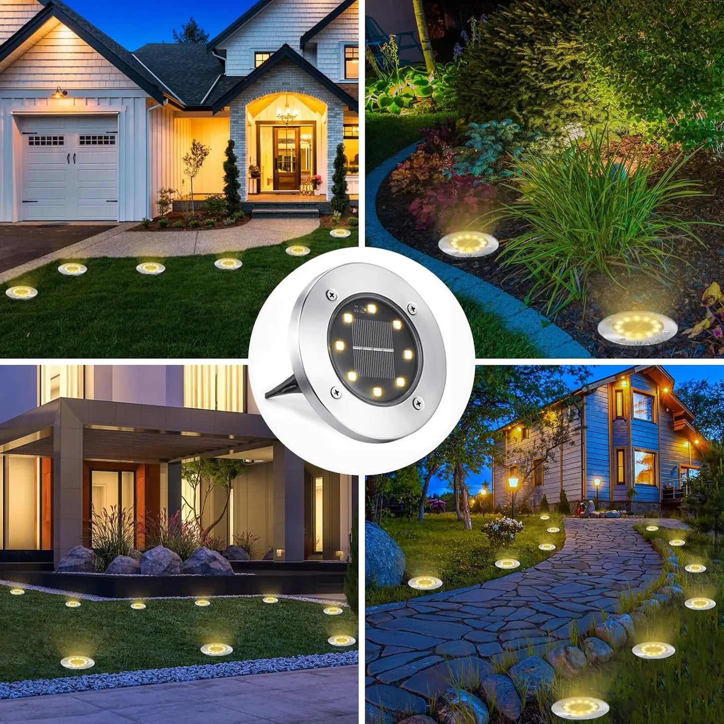4/8pcs Solar Lights Outdoor,Landscape Lighting for Garden, Yard, Pathway (Cool/Warm White)