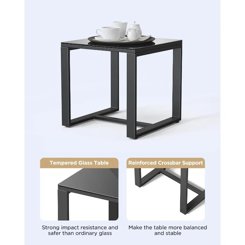 3 Pieces Patio Rocking Bistro Set Outdoor Rattan Conversation with Coffee Table for Garden Balcony Backyard Poolsi