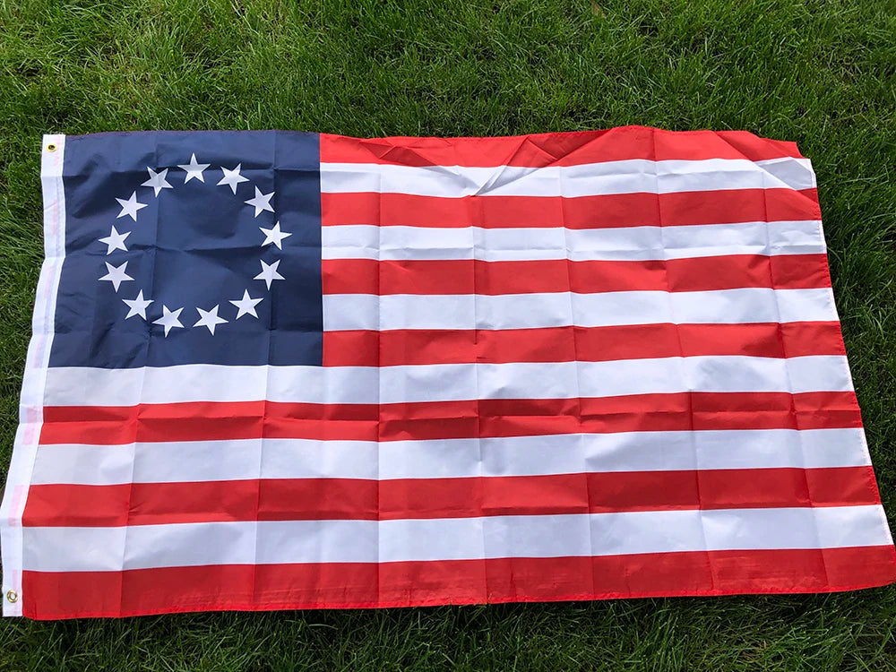 Betsy Ross 13 Star USA American Flag 90*150CM Double Sided Printed Polyester