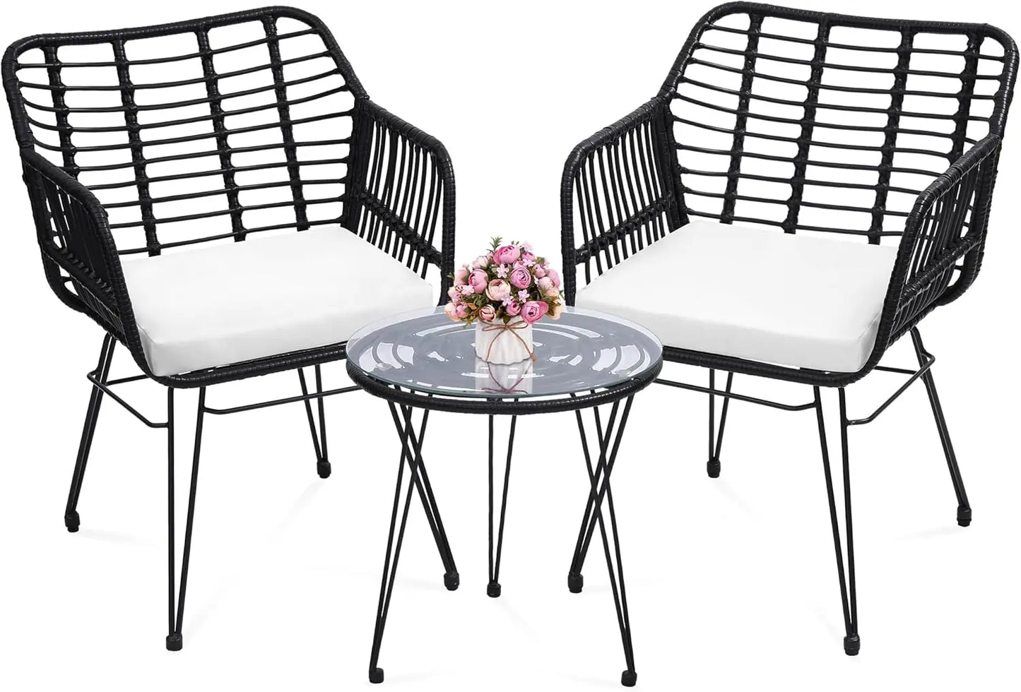 3 Piece seat cushion,all-weather durable garden chair