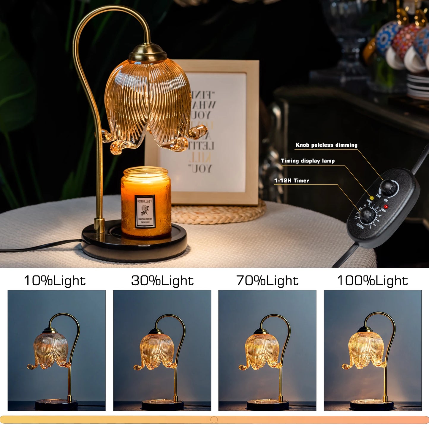 French Retro Bedroom Bedside Lamp Fireless Fragrance Atmosphere Table Lamp