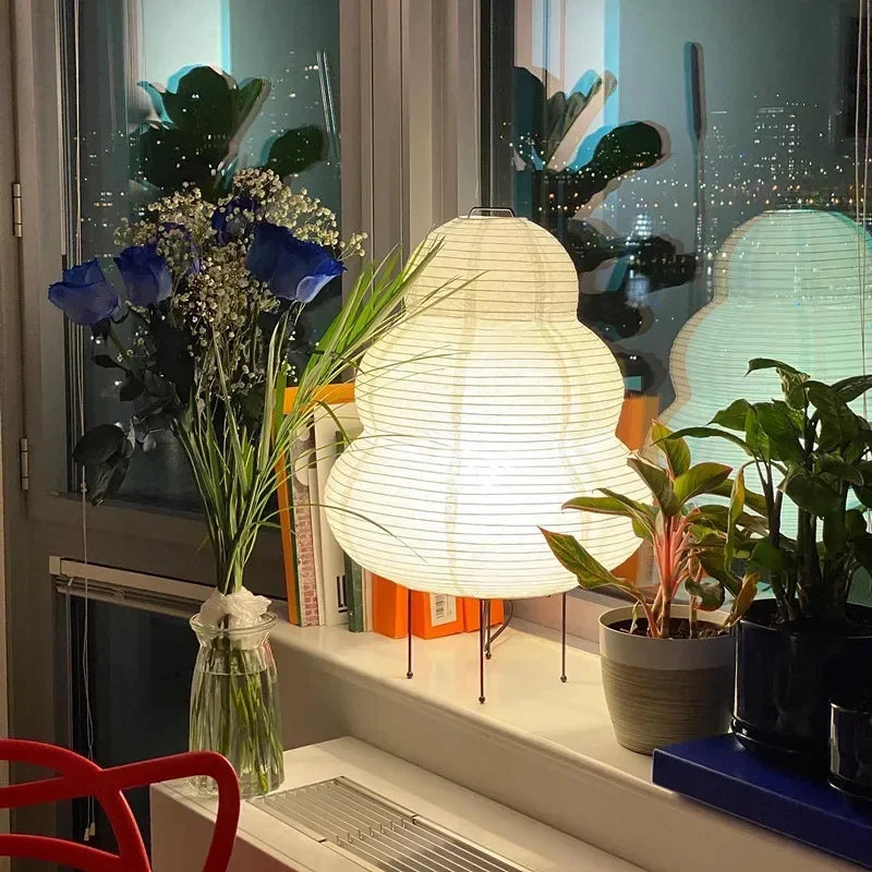 Japanese Noguchi Rice Paper Suitable for Bedroom Atmosphere Lamp Living Room Decoration Lighting