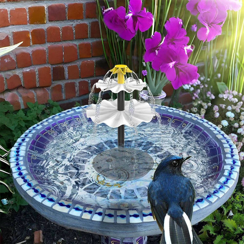 Fountain Pump DIY Solar Bird Bath Fountain Outdoor Bird Feeder Multifunction for Courtyard Patio Balcony