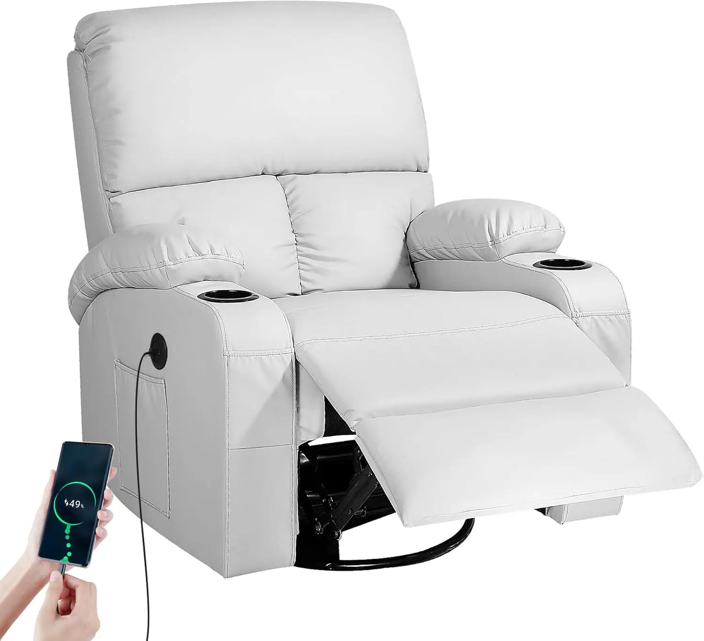 Smart Relaxation Throne – Auto Massage Programs + Whisper-Quiet Swivel Base