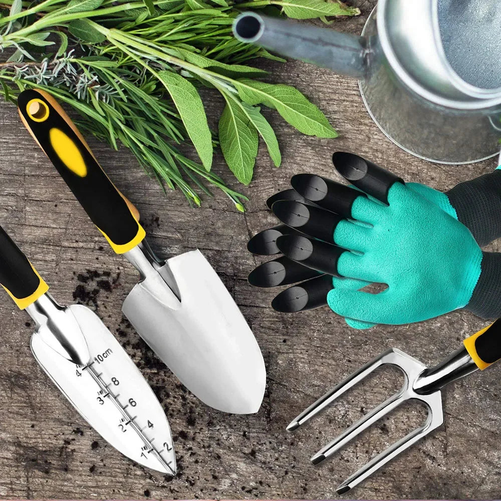 Garden Tool Set 4 Pack For Weeding, Loosening Soil