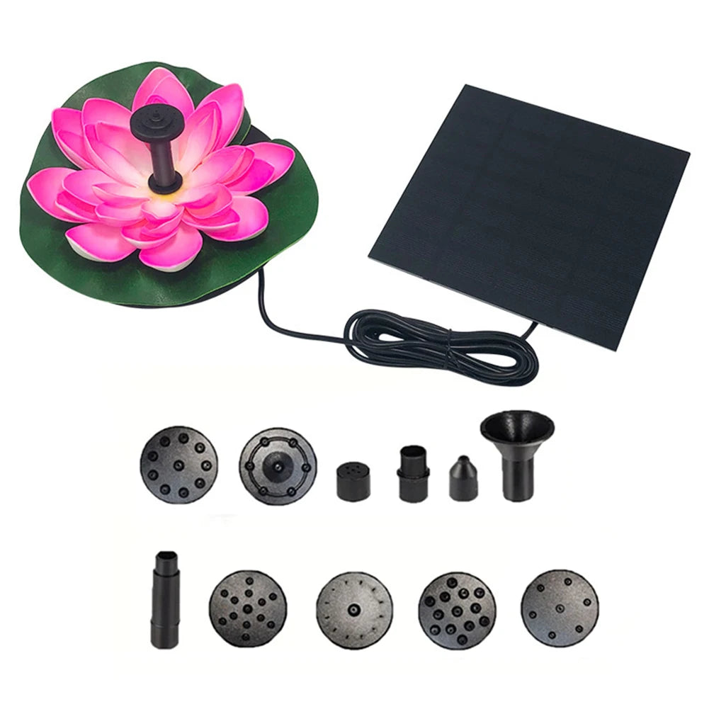Lotus Solar Water Fountain Brushless Pump Floating Garden Fountain