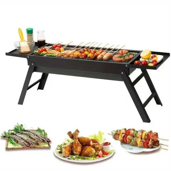 portable barbecue grill, folding barbecue grill, outdoor camping, hiking