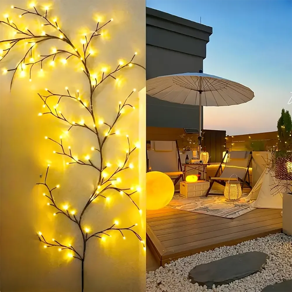 Outdoor Light String Solar Tree and Vine Lamp Waterproof Garland