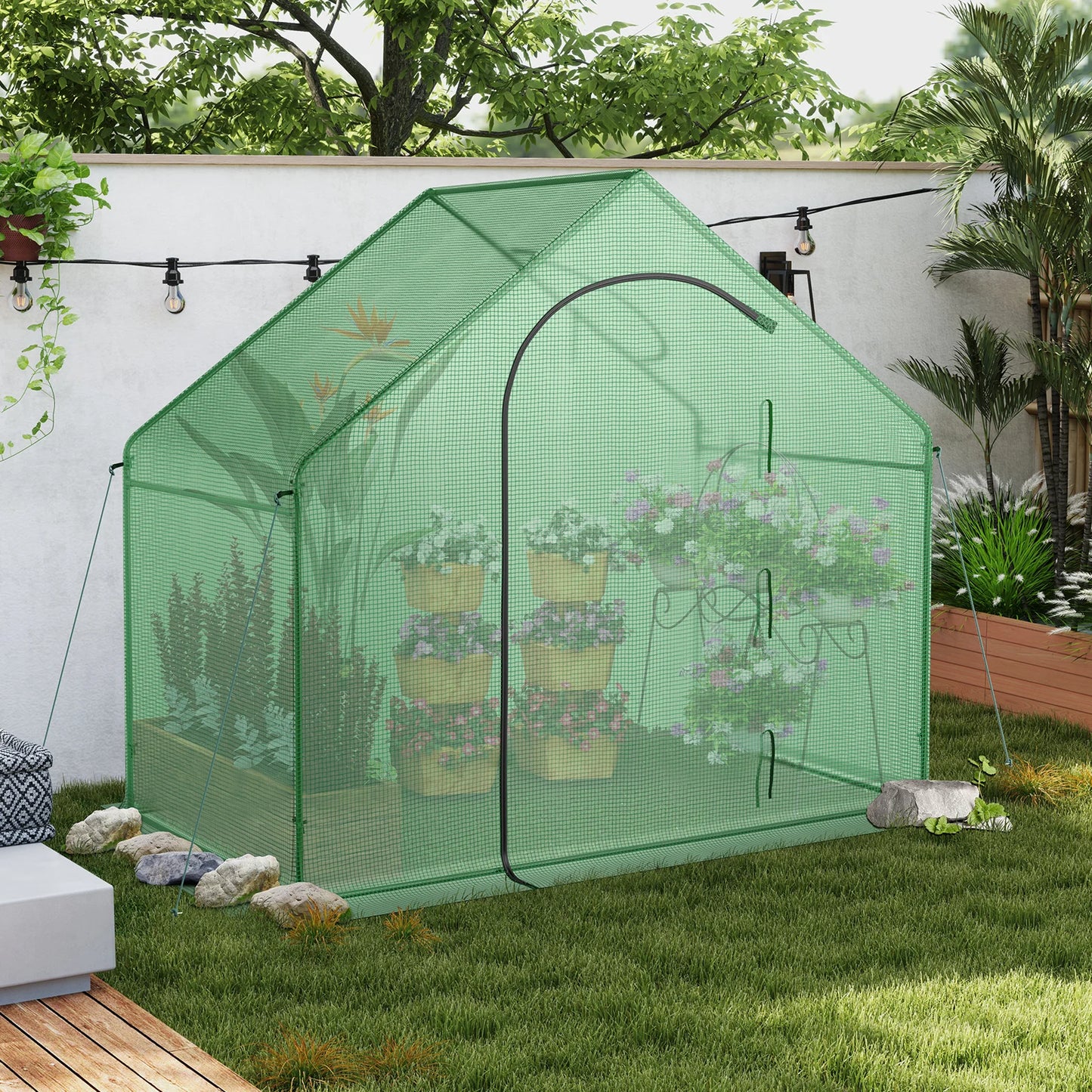 6 x 3 x 5.5FT w/PE Cover PE-Coated Metal Frame