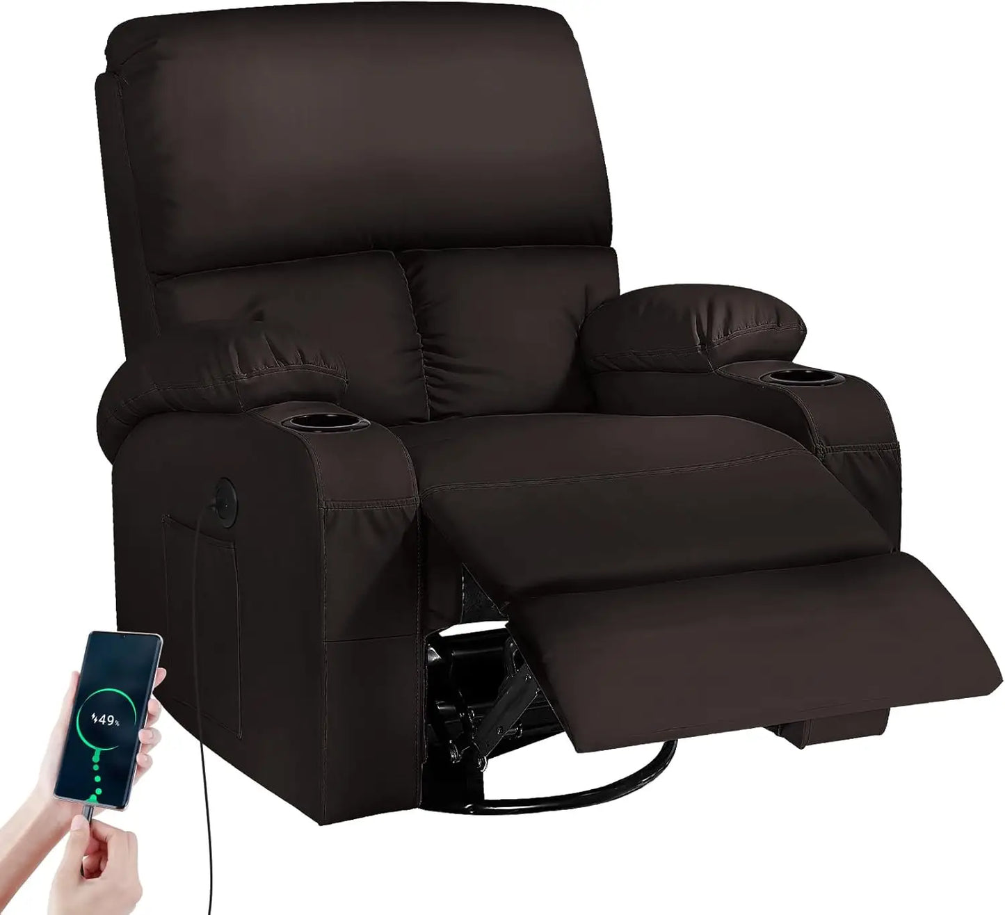 Smart Relaxation Throne – Auto Massage Programs + Whisper-Quiet Swivel Base