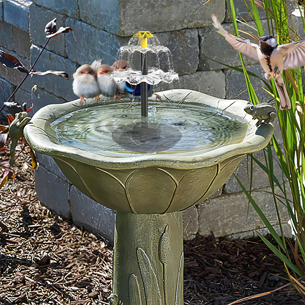 Fountain Pump DIY Solar Bird Bath Fountain Outdoor Bird Feeder Multifunction for Courtyard Patio Balcony