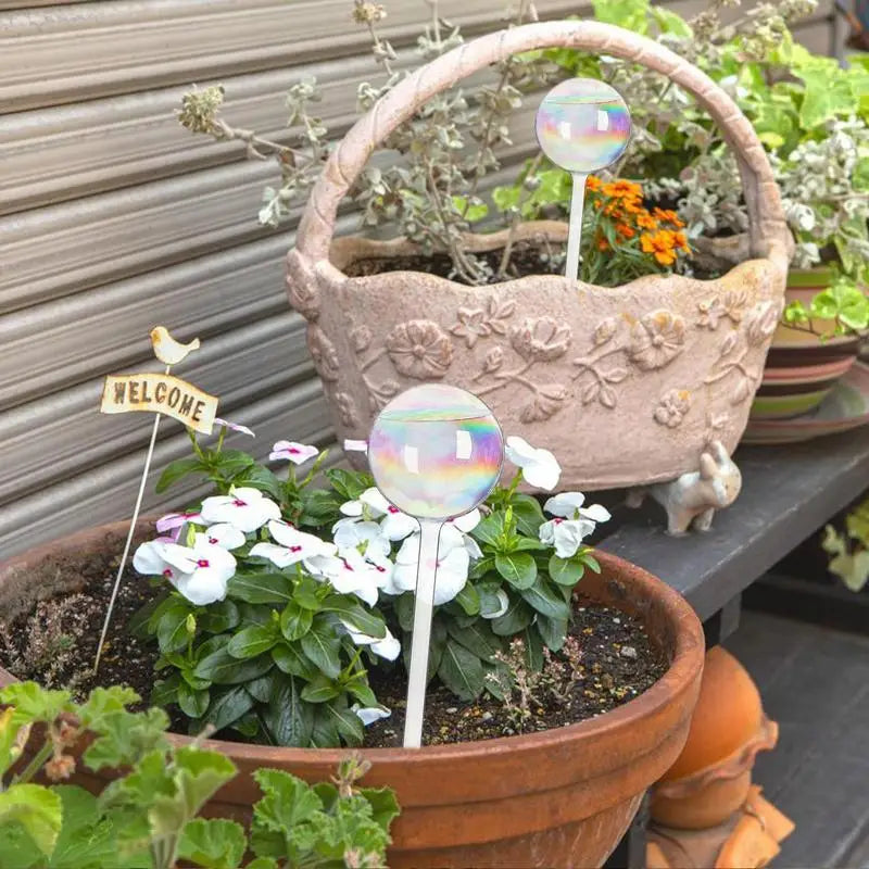 Automatic Plant Watering Bulbs Glass Self Watering Balls Clear Flower Auto Watering Spikes Garden Drip Irrigation System