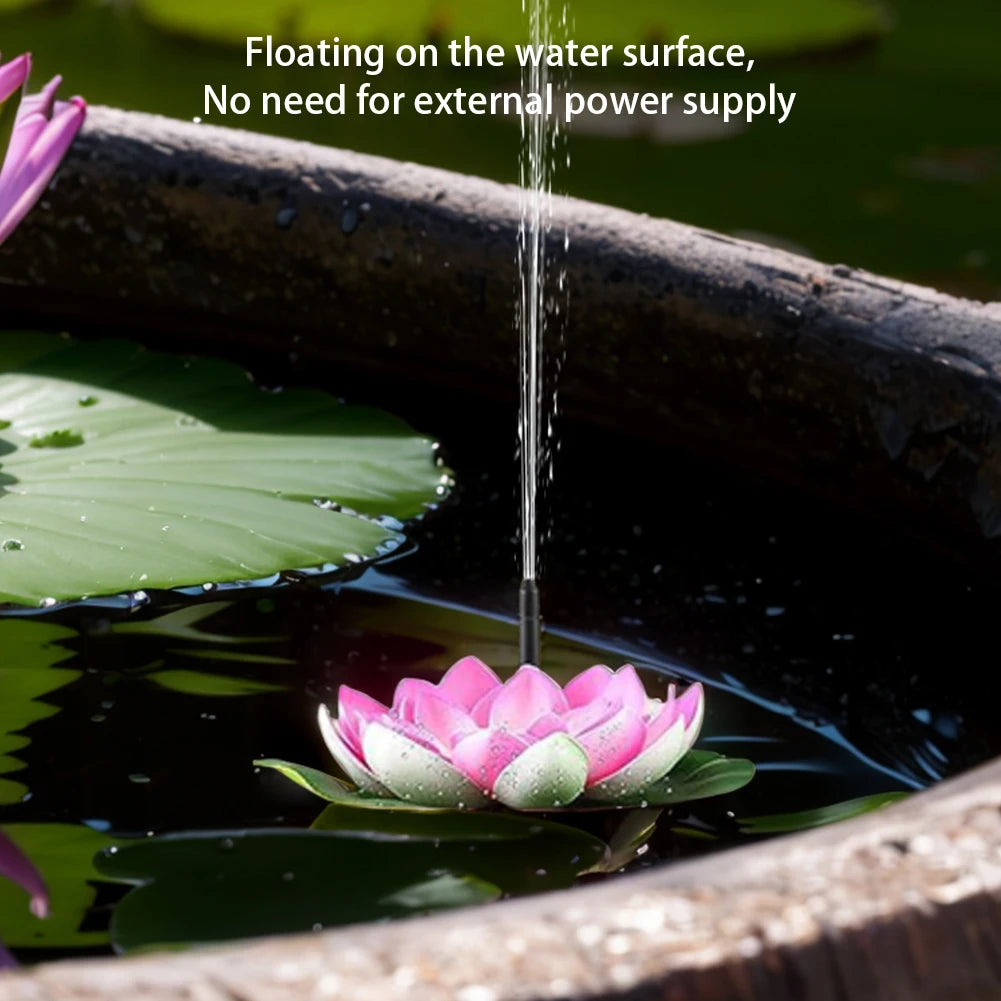 Lotus Solar Water Fountain Brushless Pump Floating Garden Fountain